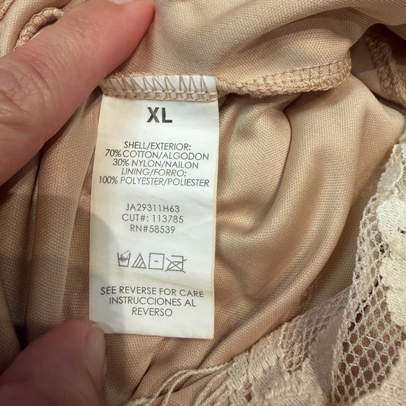 Speechless Women’s Ivory Sleeveless Lace Shift Dress size XL - Picture 3 of 8